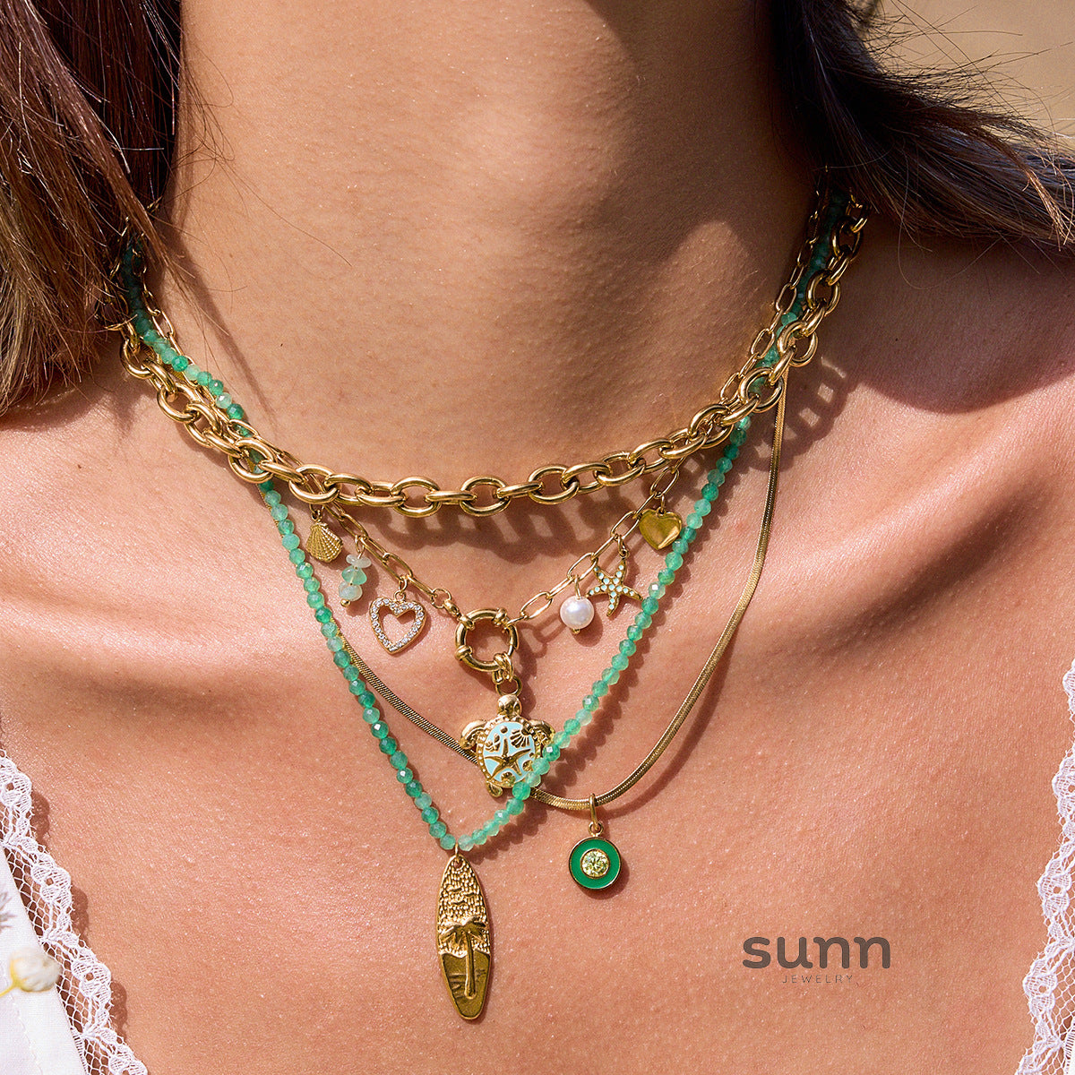 Arcadia Gold Layered Necklace [IHJORI0A]