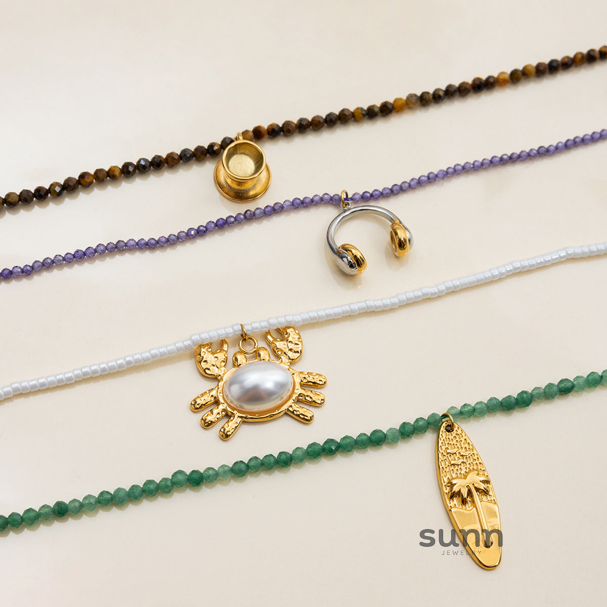 Arcadia Gold Layered Necklace [WQGSUBWO]