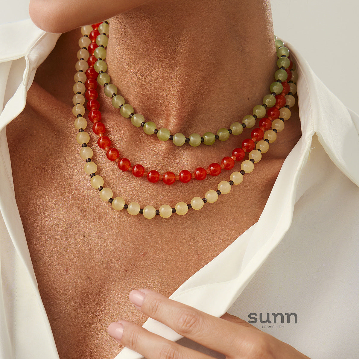 Arcadia Irregular Beaded Choker [0Z723G84]