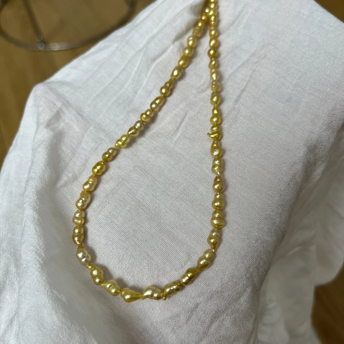 Areej Golden Gourd Pearl Choker