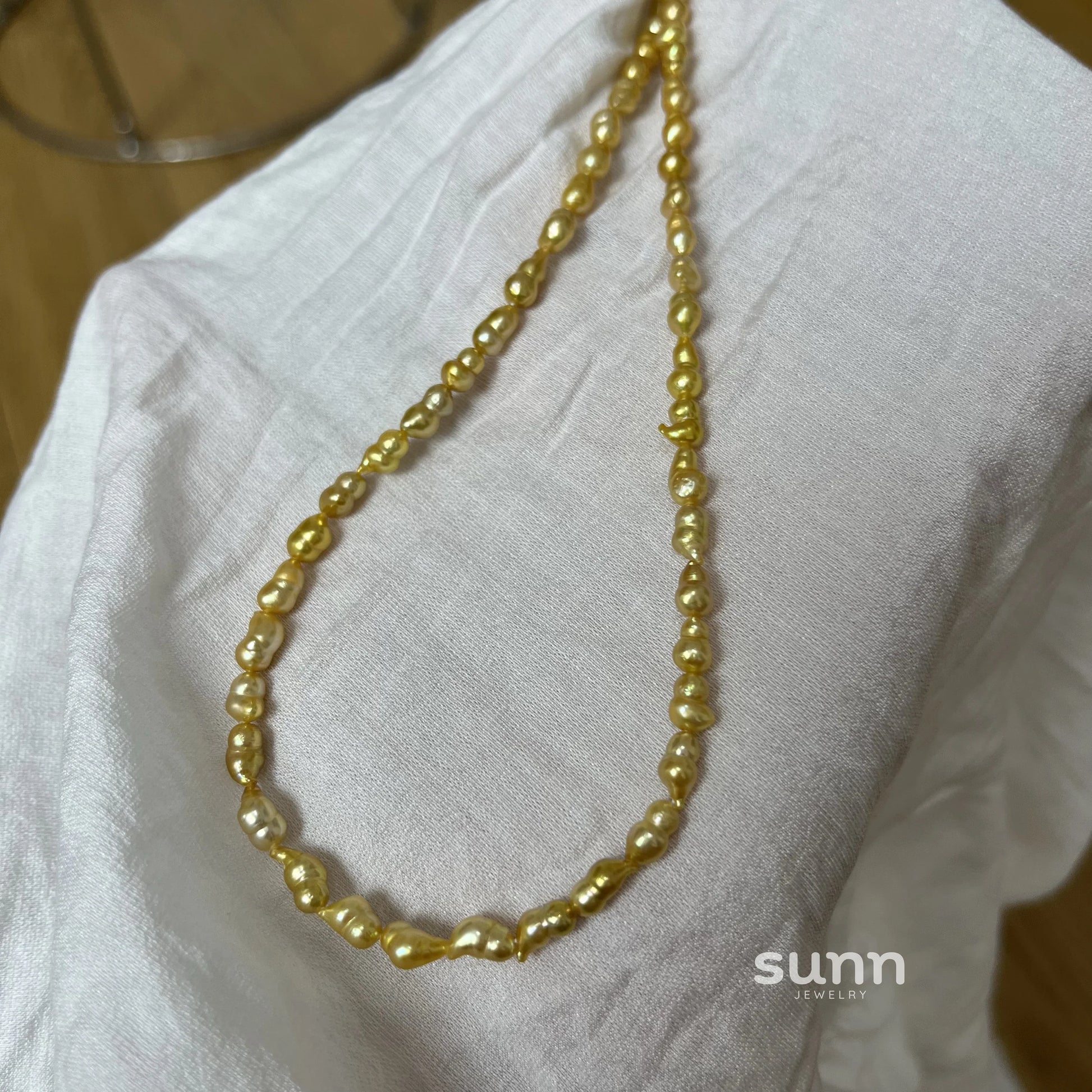 Areej Golden Gourd Pearl Choker