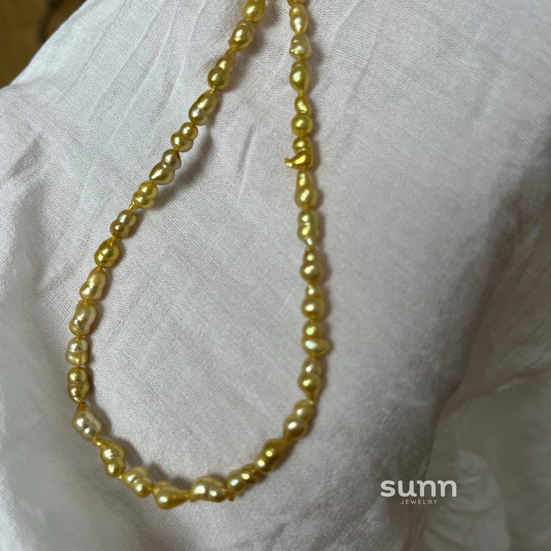 Areej Golden Gourd Pearl Choker
