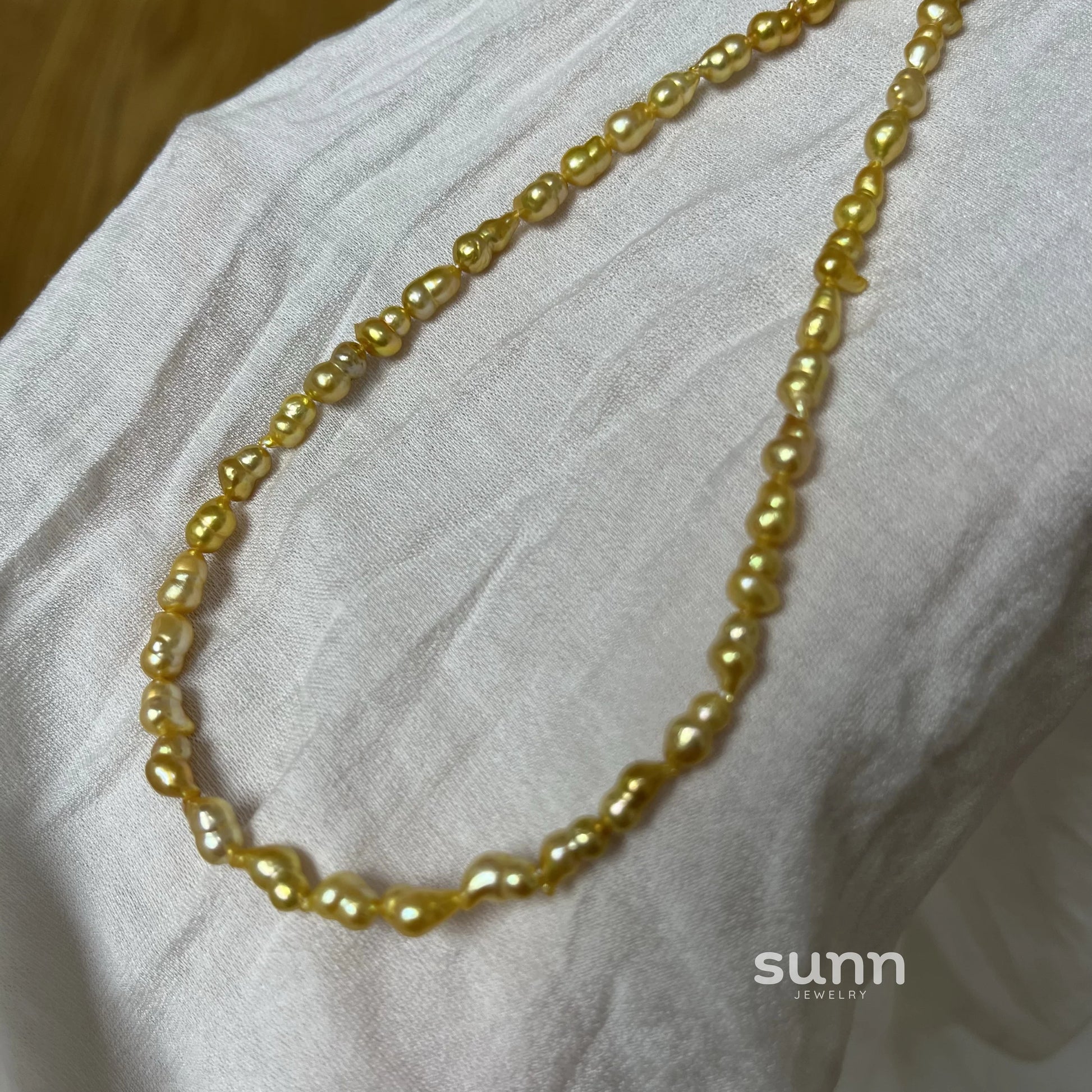 Areej Golden Gourd Pearl Choker