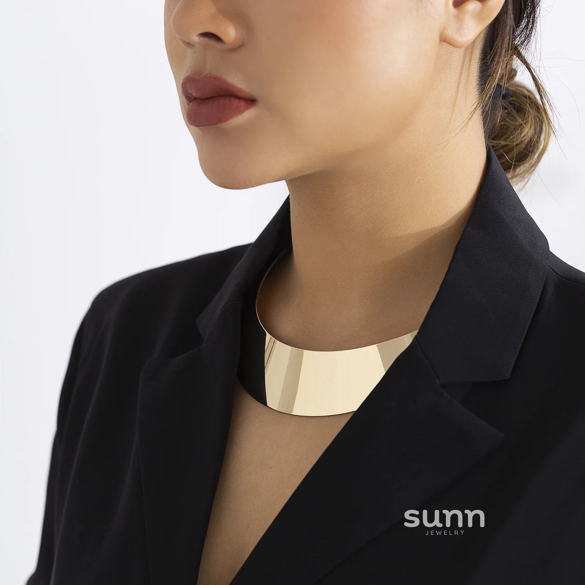 Aria Geometric Metal Choker