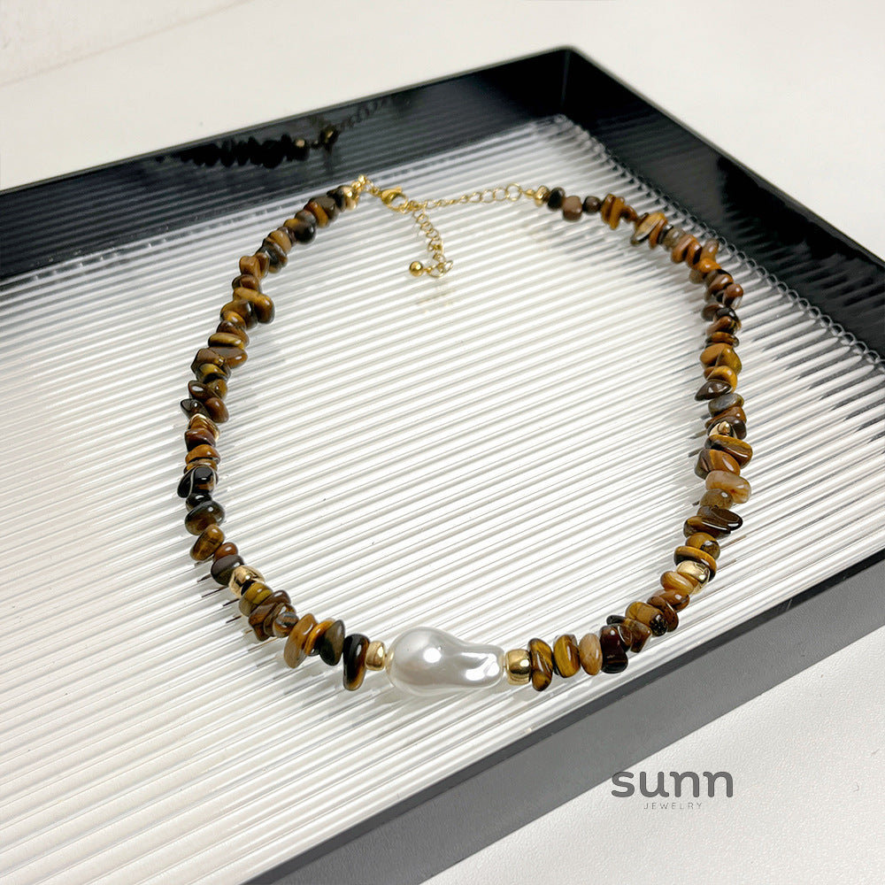 Arian Pearl Stone Necklace [R14XCET7]