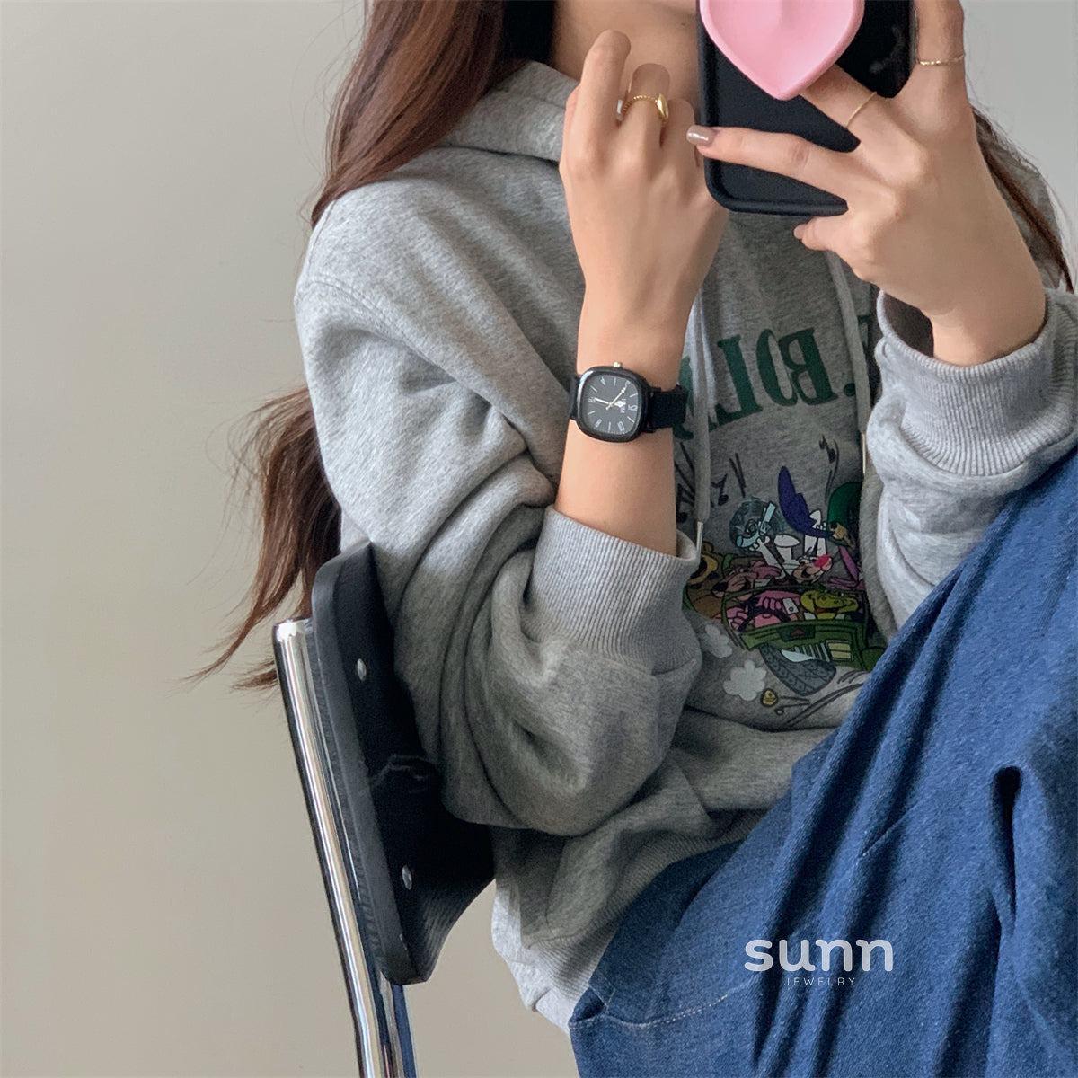 Ariana Modern Square Wrist Watch [9P9GMFM5]