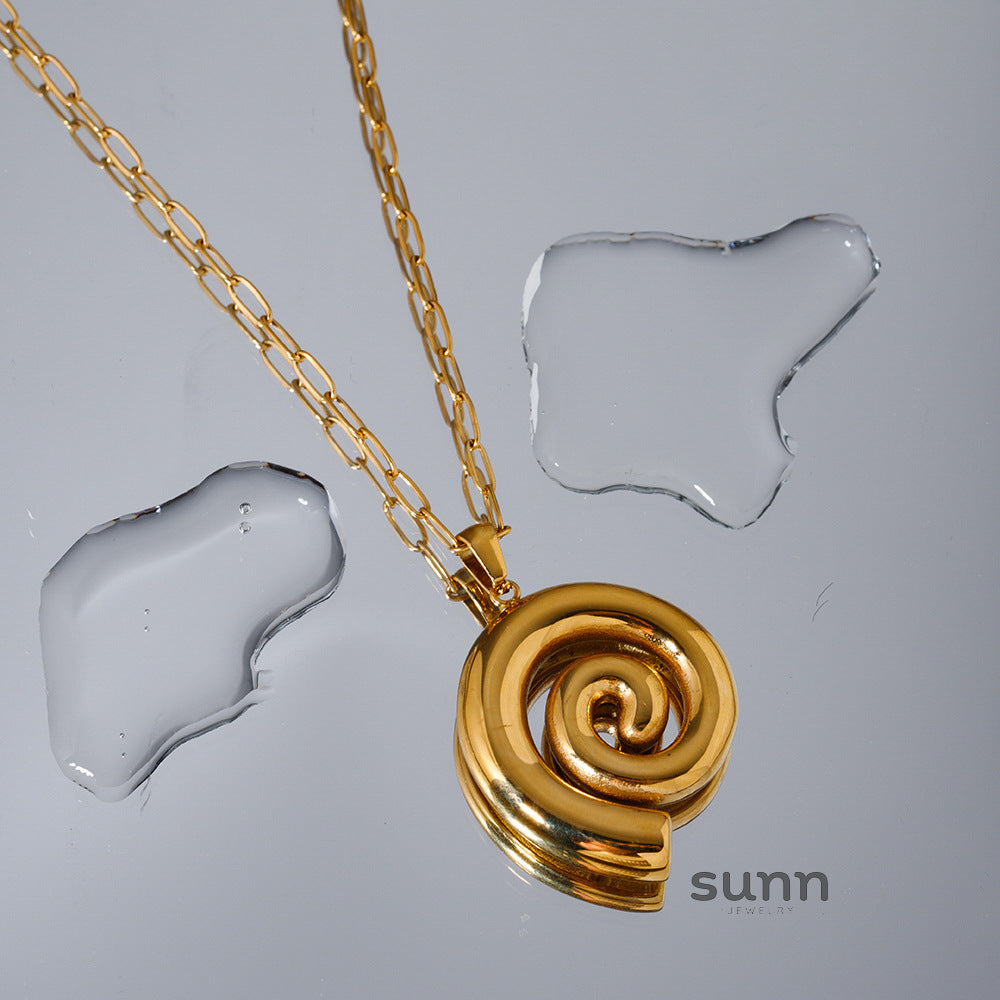 Ariana Spiral Hoop Necklace [1VMKGE1L]