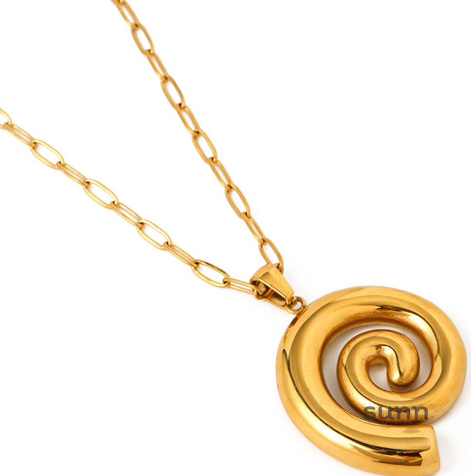 Ariana Spiral Hoop Necklace [IIWTAZHN]
