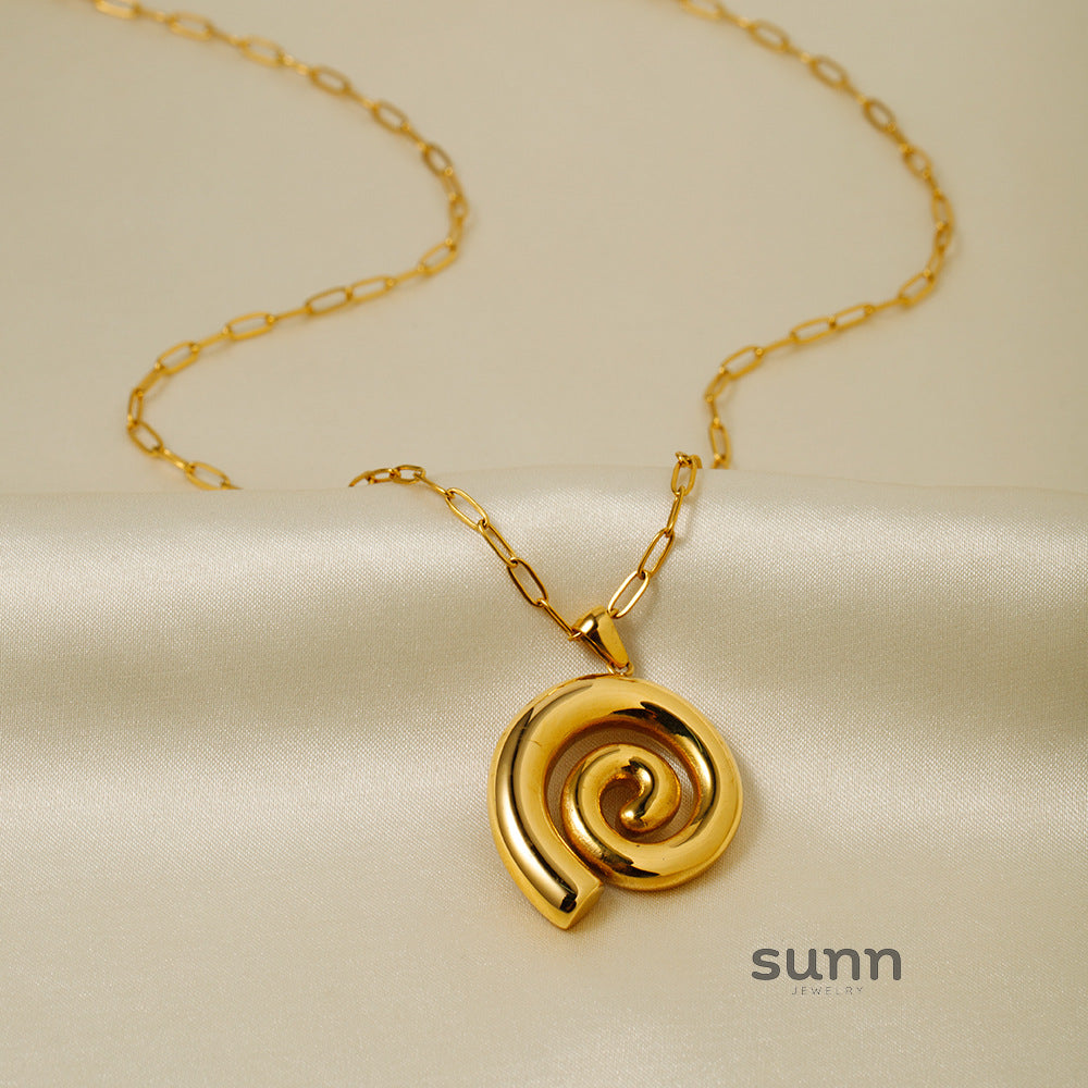 Ariana Spiral Hoop Necklace [4CJN6GIN]