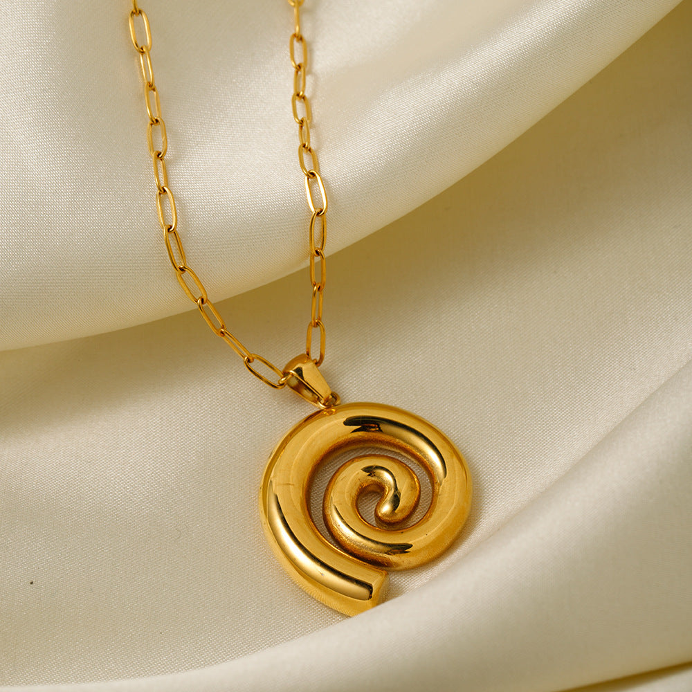 Ariana Spiral Hoop Necklace [1VMKGE1L]