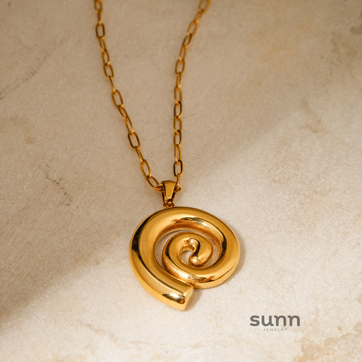 Ariana Spiral Hoop Necklace [JYHMRFIC]