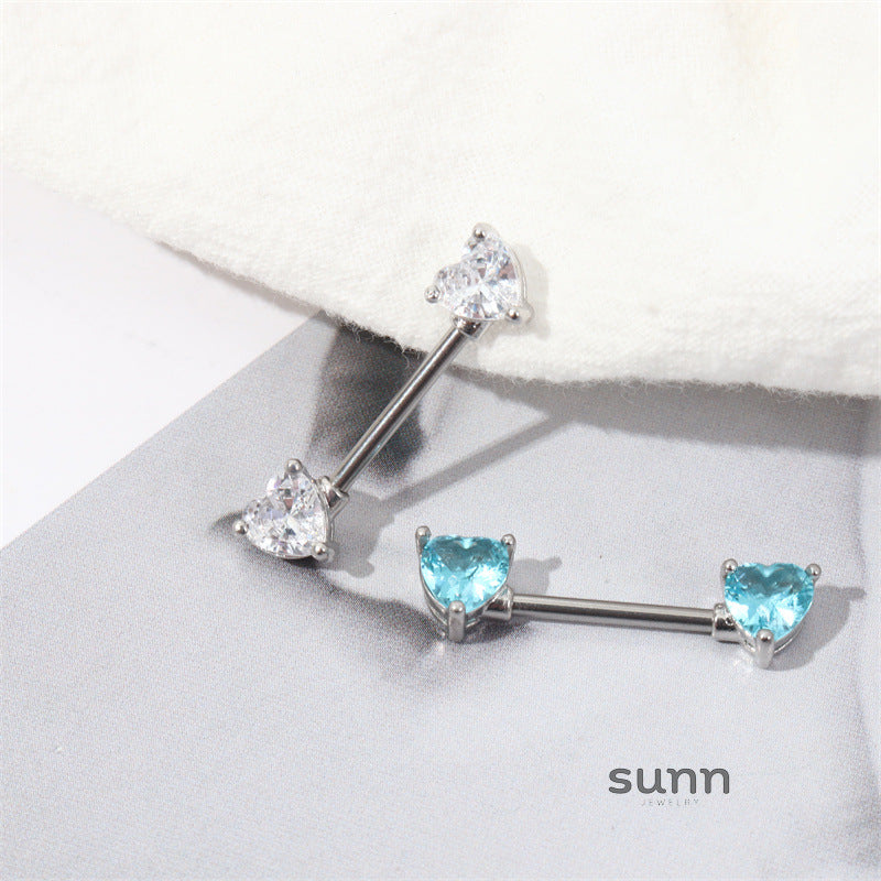 Arianna Heart Zircon Nipple Ring [WDJH27D0]