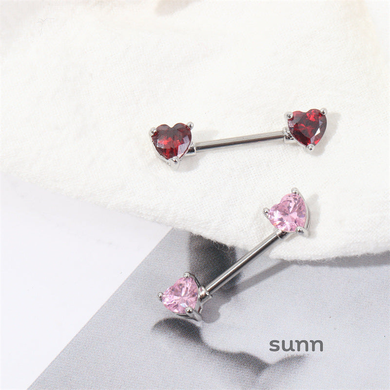 Arianna Heart Zircon Nipple Ring [1XXWUFPH]