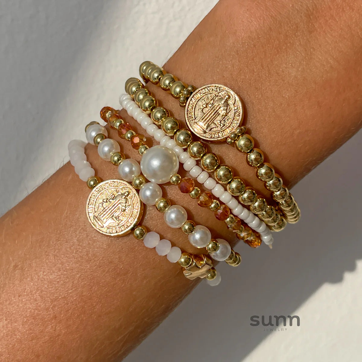 Ariannah Crystal Bead Bracelet Set