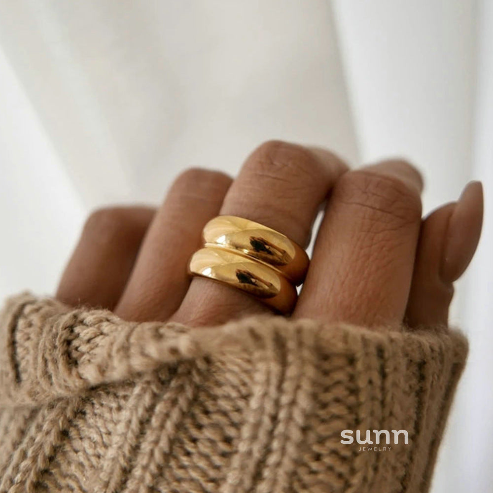 Arianny Layered Band Ring [T0S40M2I]