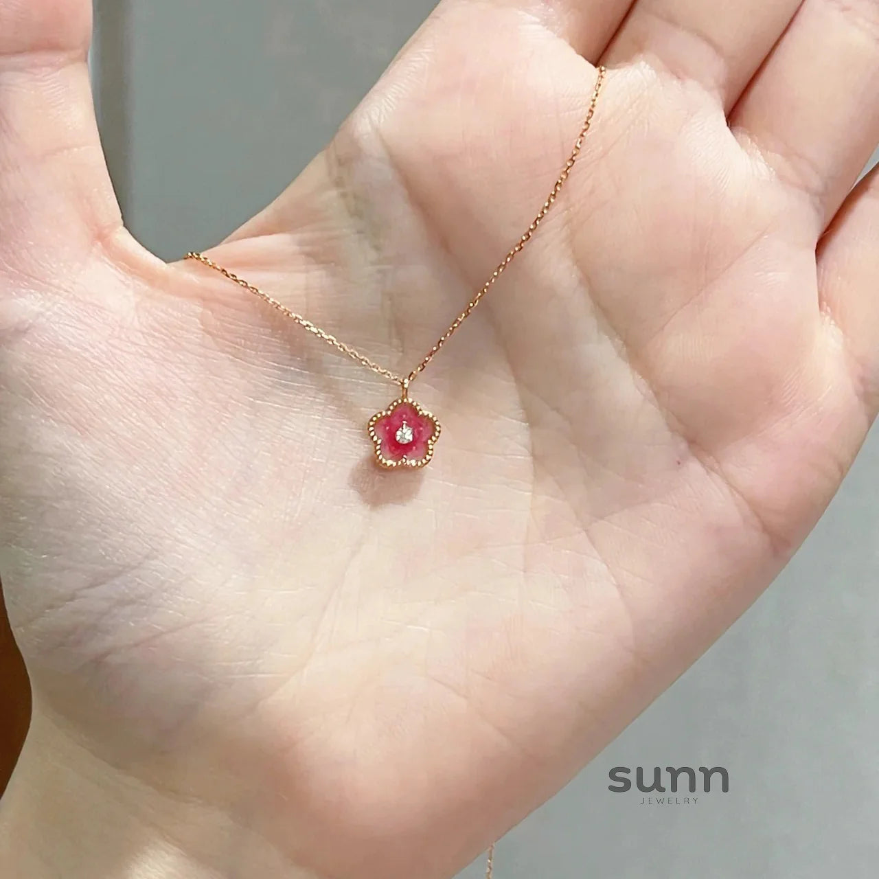 Ariella Peach Blossom Necklace