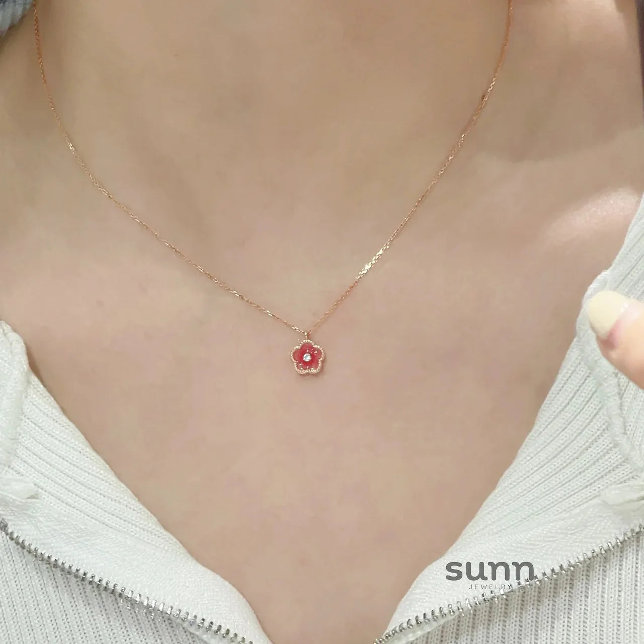 Ariella Peach Blossom Necklace