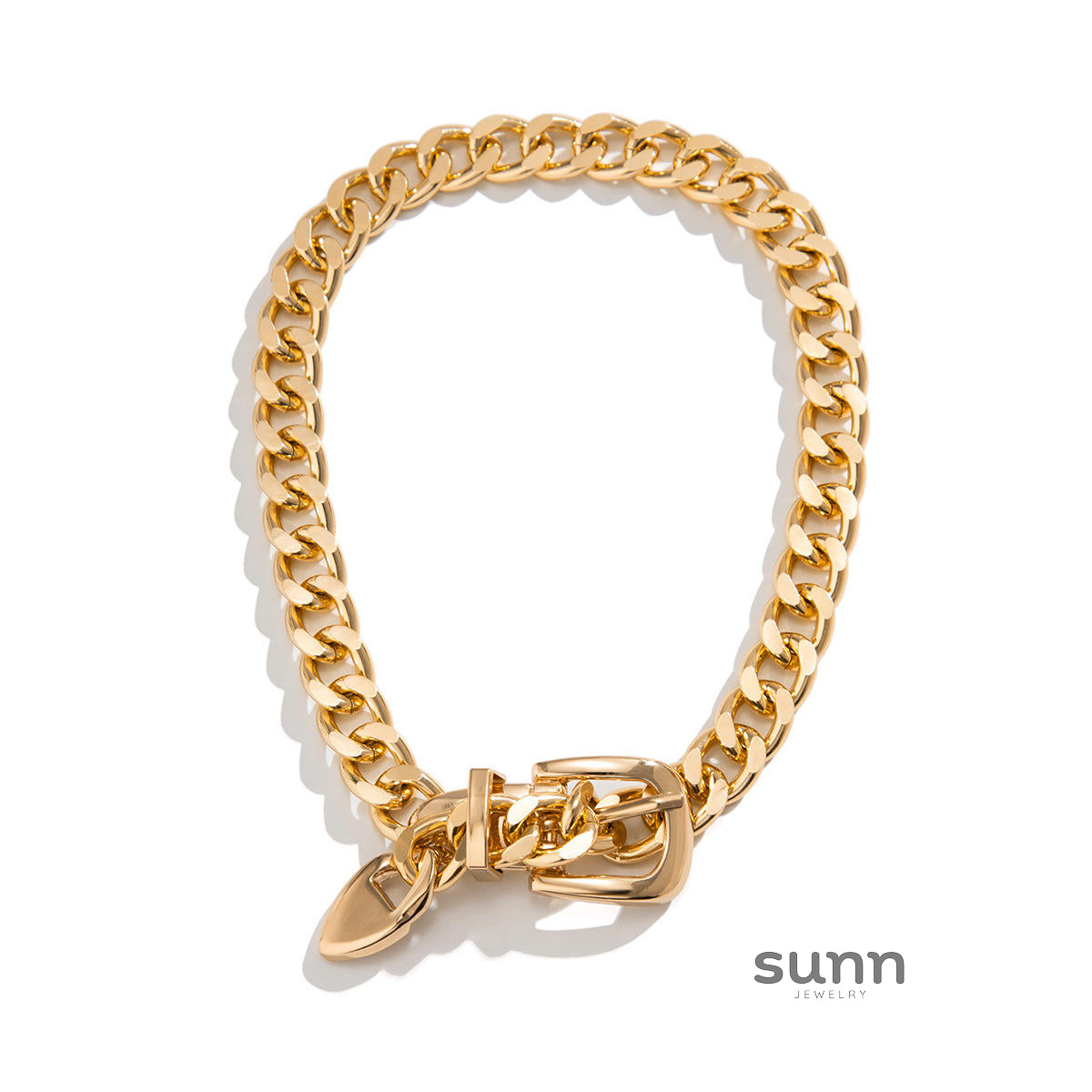 Ariella Statement Buckle Necklace [065GNJCT]