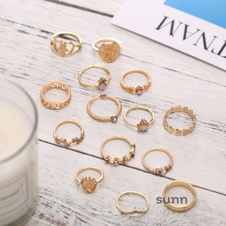 Ariyah Retro Stacking Ring Set [LXXLKM4F]