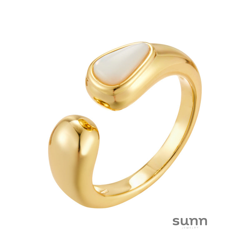 Ariyana Teardrop Shell Ring [2EBCG4P4]
