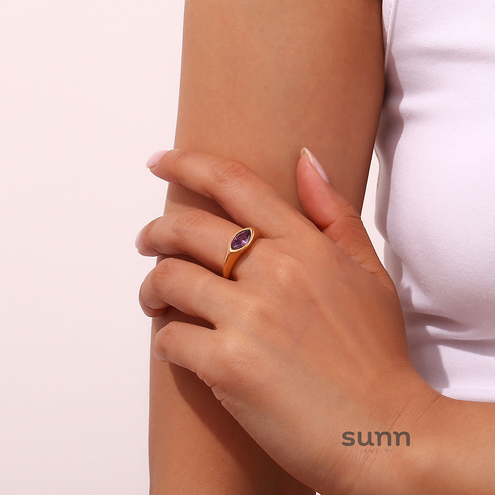 Ariyanna Marquise Zircon Ring [FFF3D4OB]