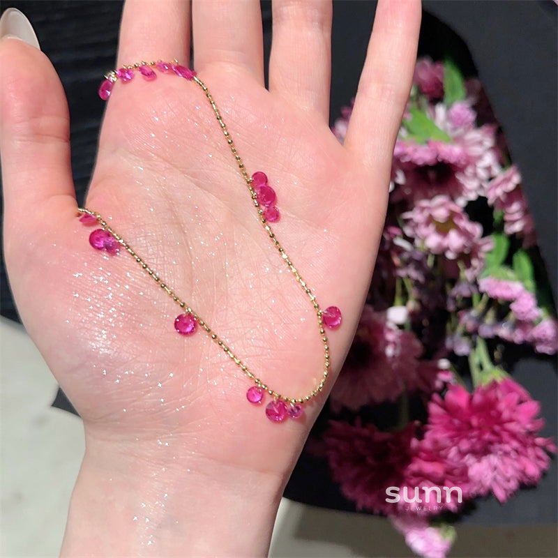 Ariza Beaded Crystal Necklace [5V6V6U82]