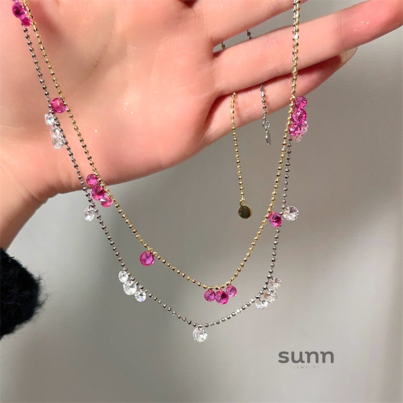 Ariza Beaded Crystal Necklace [XLSCOE1B]