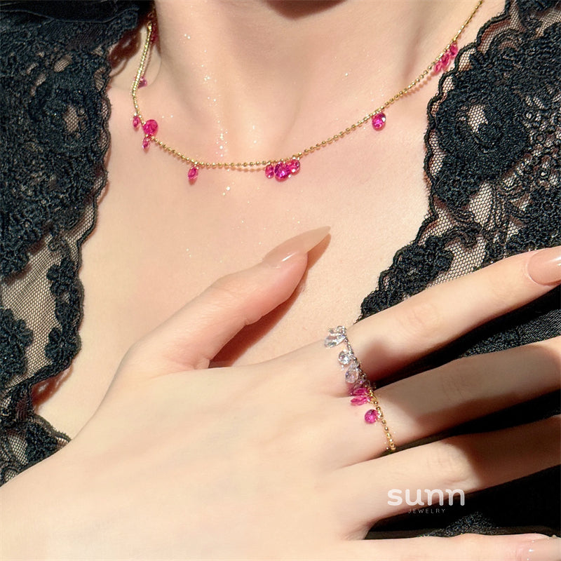 Ariza Beaded Crystal Necklace [BQCUXYRA]
