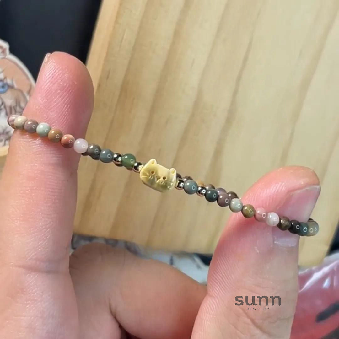 Arizbeth Beaded Cat Bracelet [CTZT2UBI]