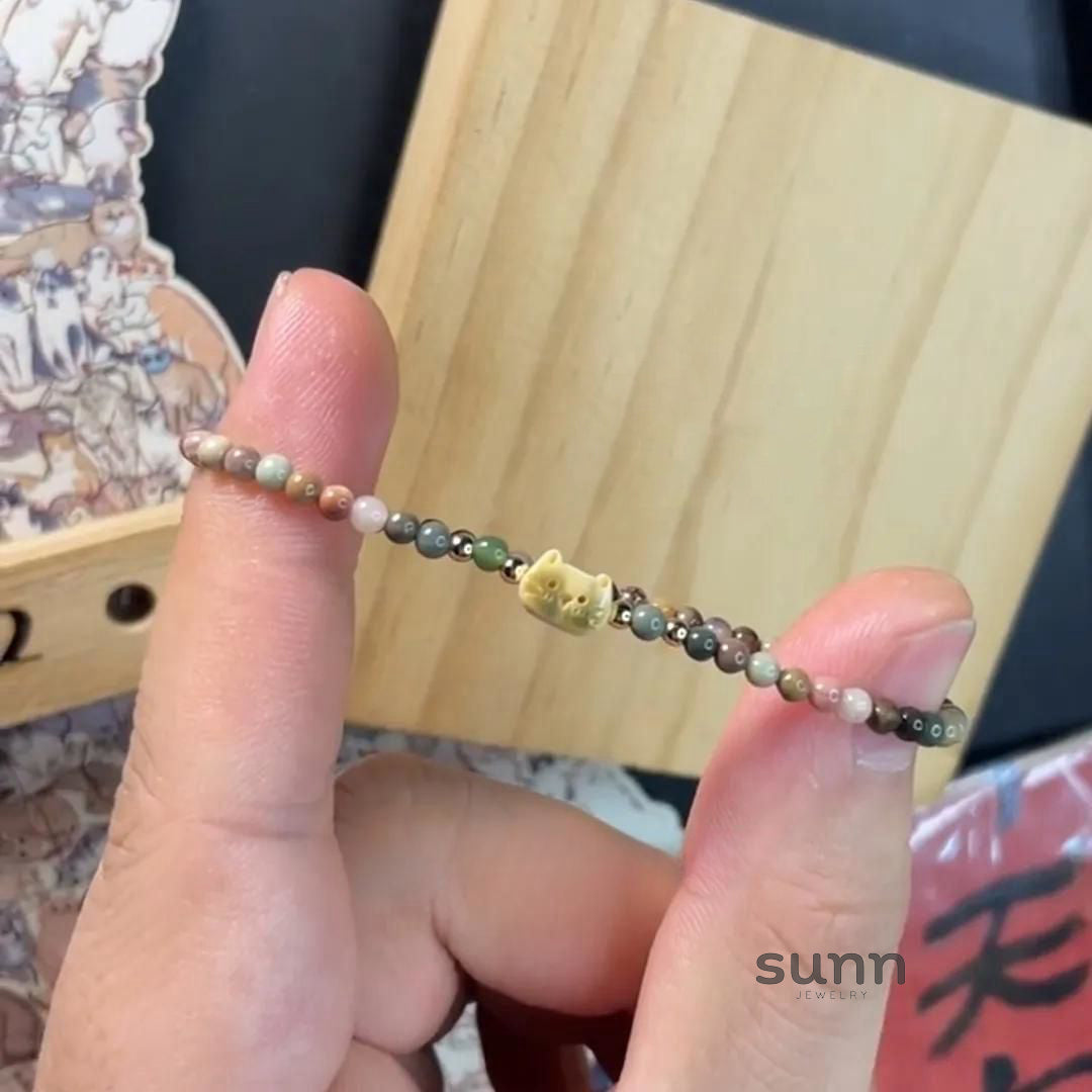 Arizbeth Beaded Cat Bracelet [F9N1CLFO]