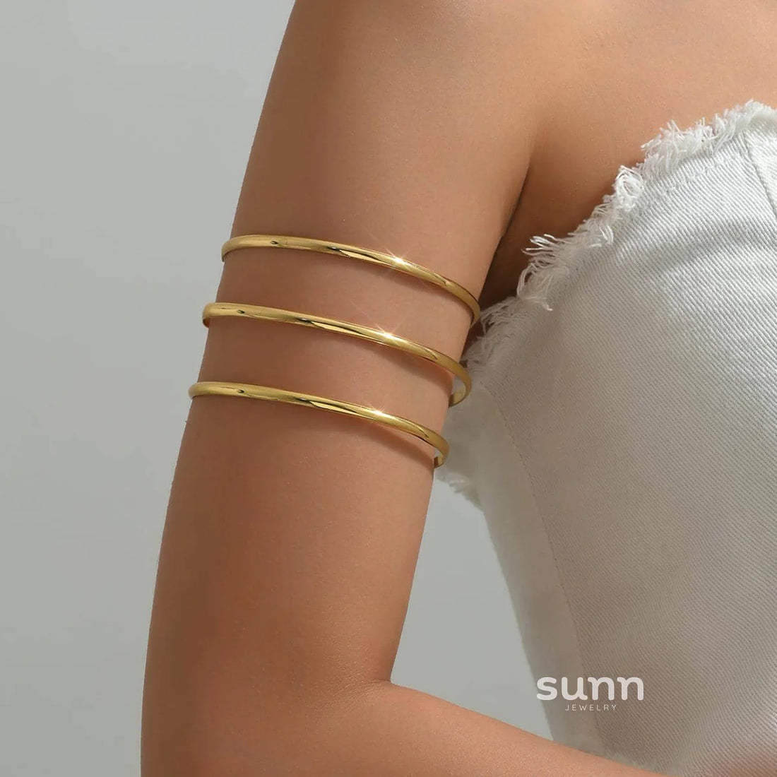 Arleth Layered Geometric Arm Cuff