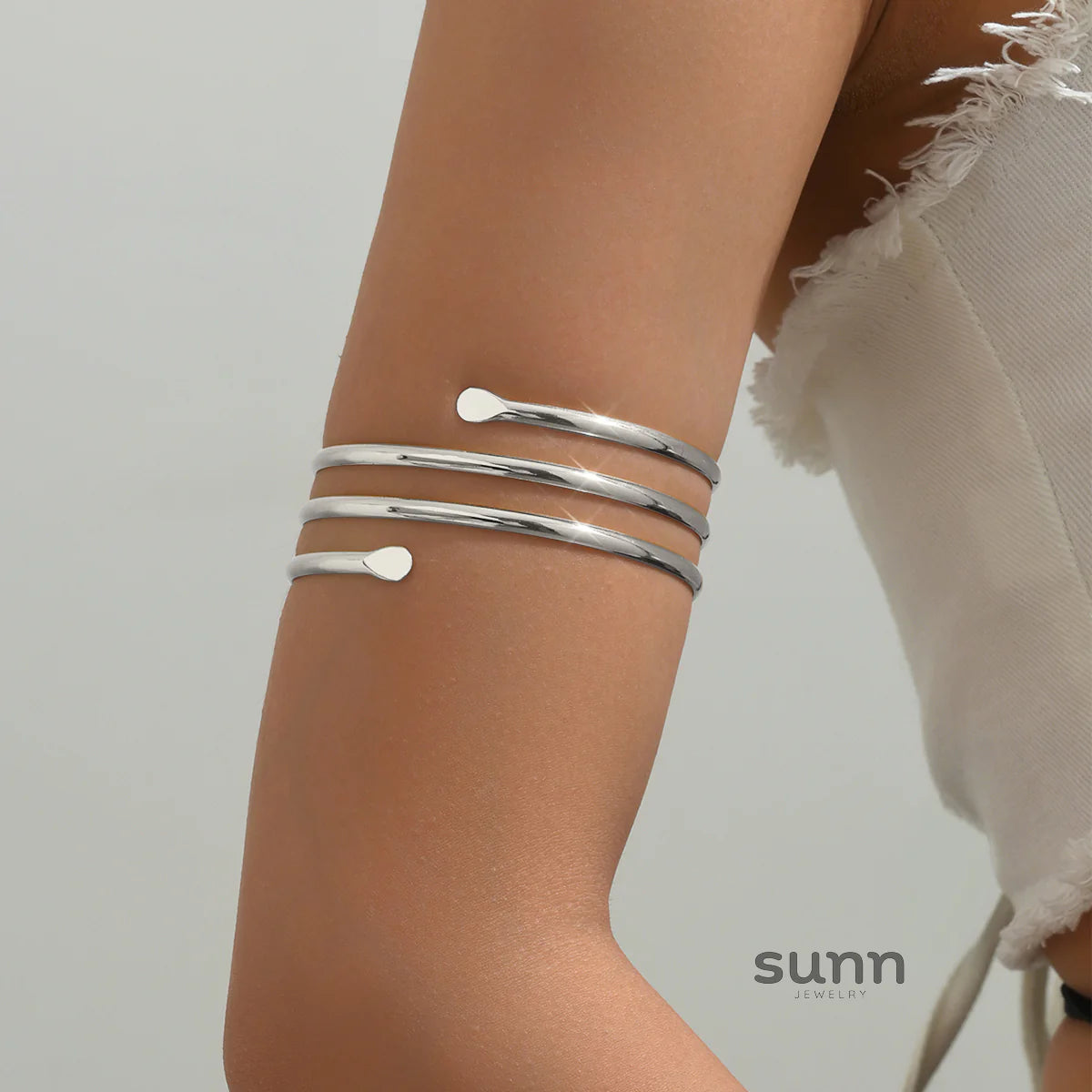 Arleth Layered Geometric Arm Cuff