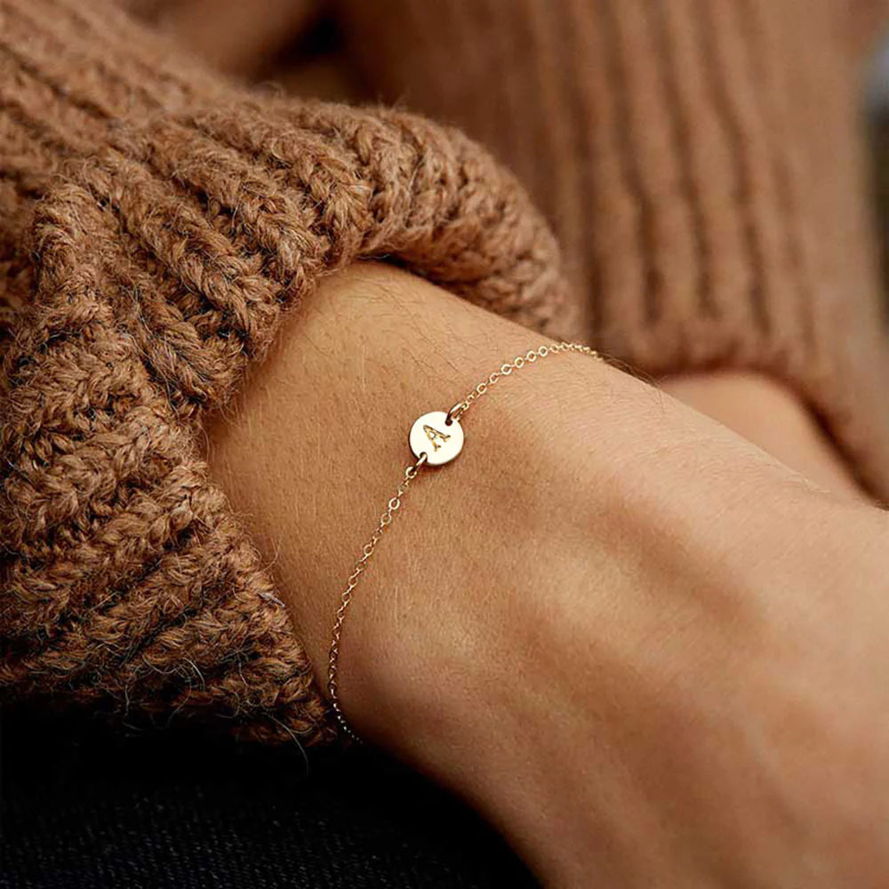 Arley Gold Letter Bracelet
