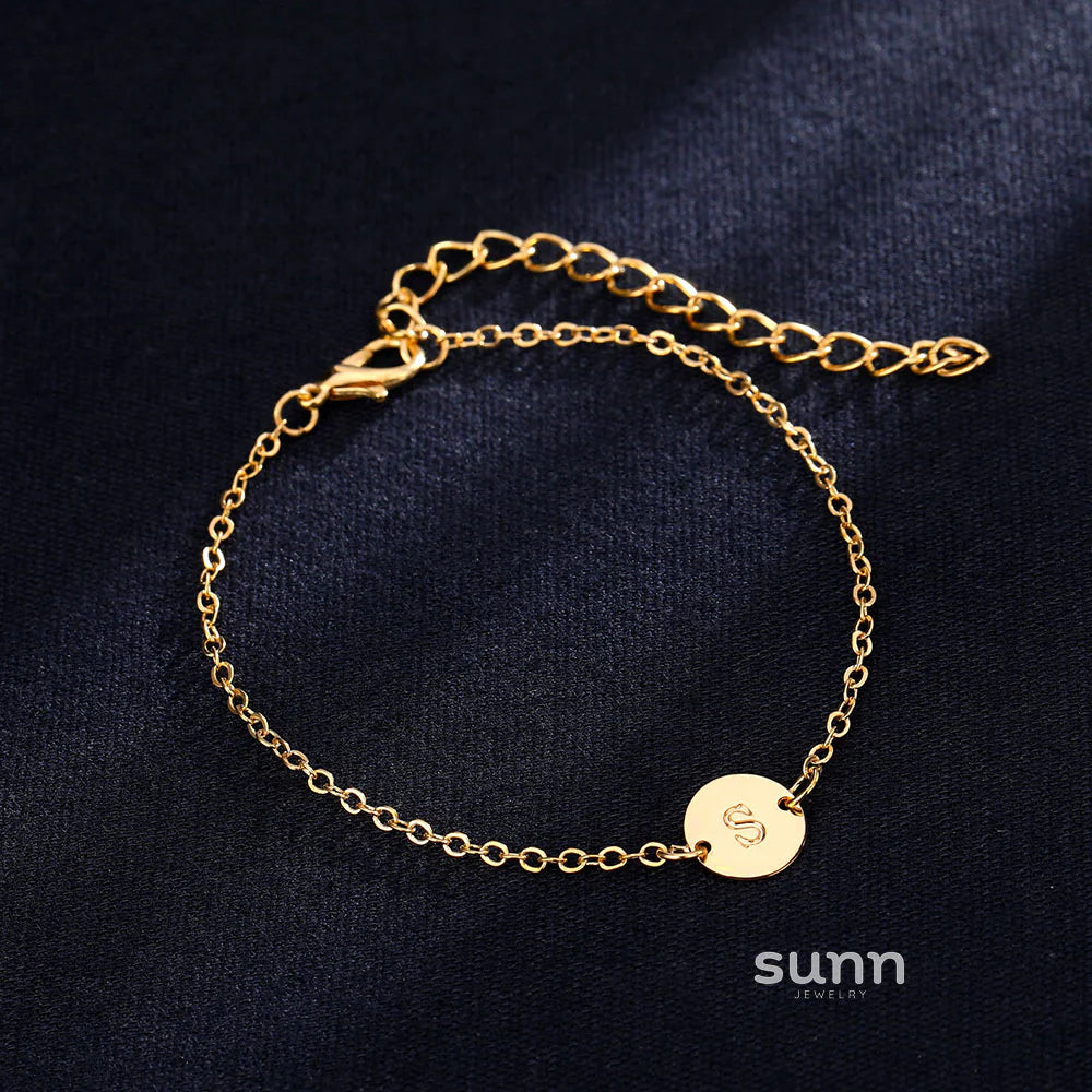 Arley Gold Letter Bracelet
