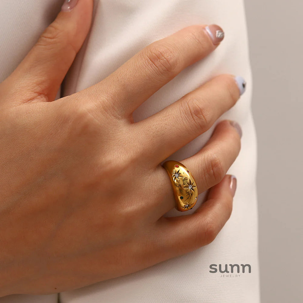 Arlie Hexagram Zircon Ring