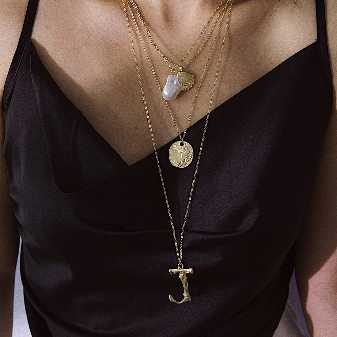 Arlo Layered Baroque Pearl Necklace