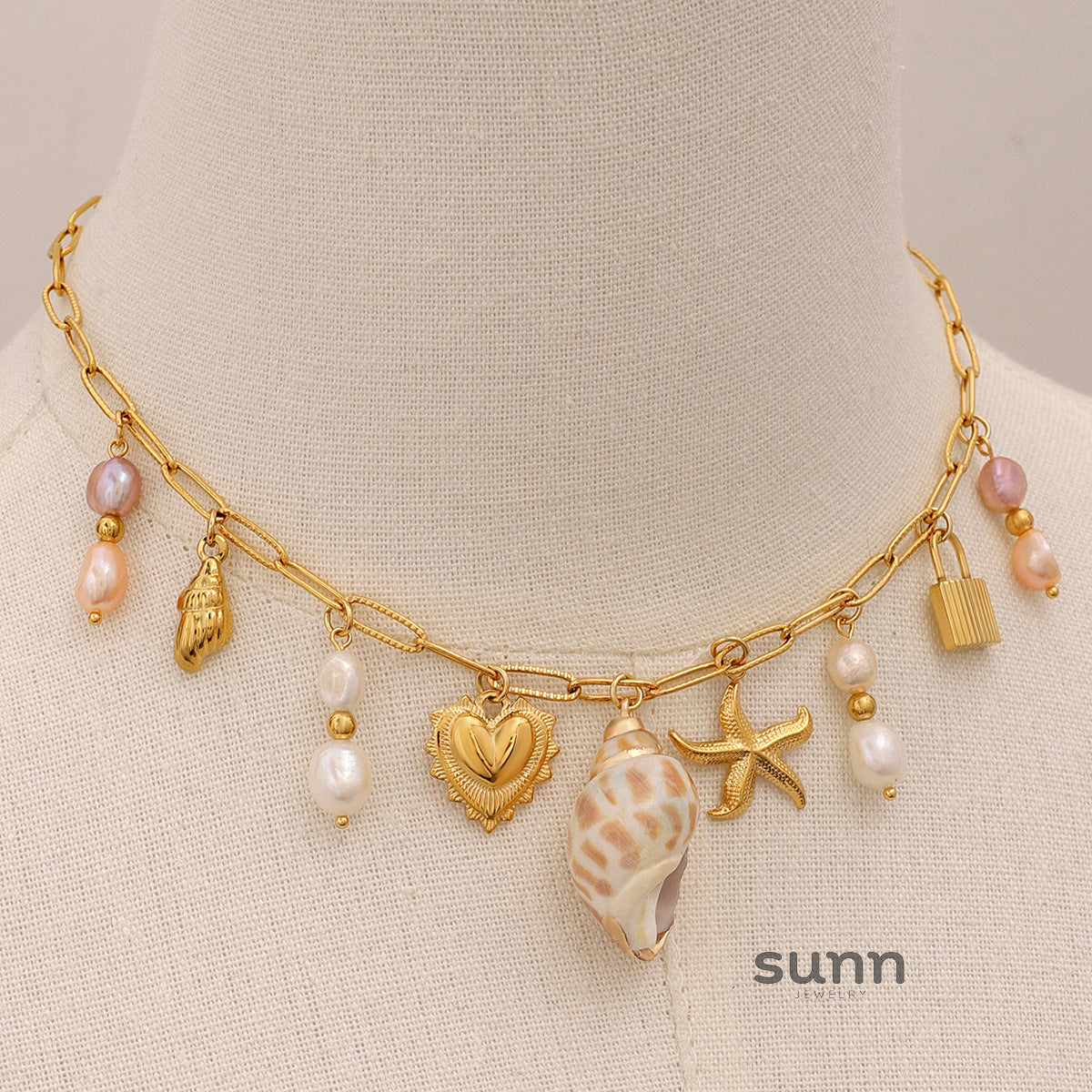 Arlo Pink Pearl Pendant Necklace [2XD8TFJD]