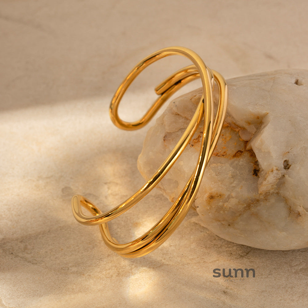 Arlo Ripple Bangle Bracelet [6NOUSAQI]