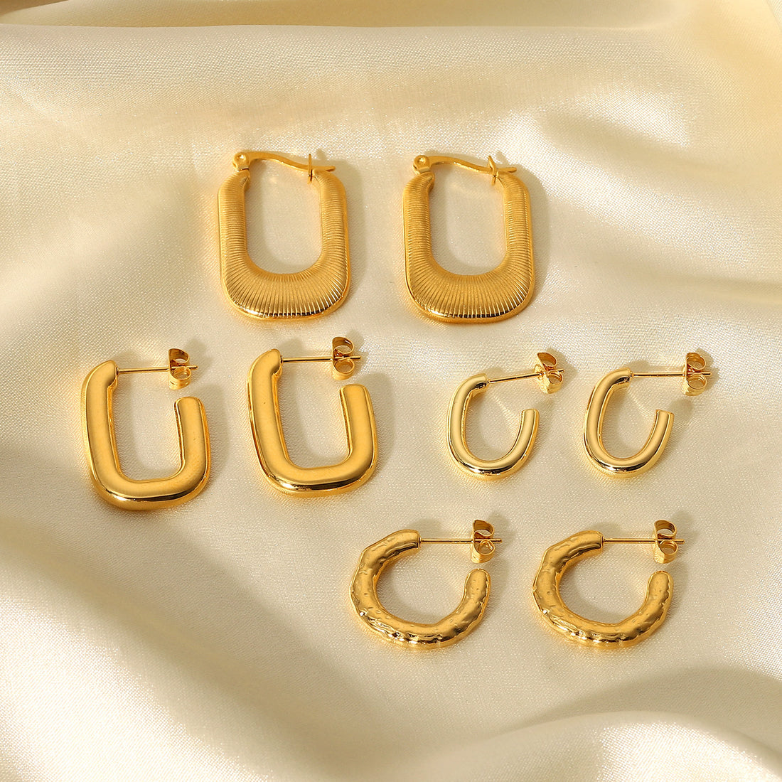 Arwa Geometric Hoop Earrings [U2DPYQEK]