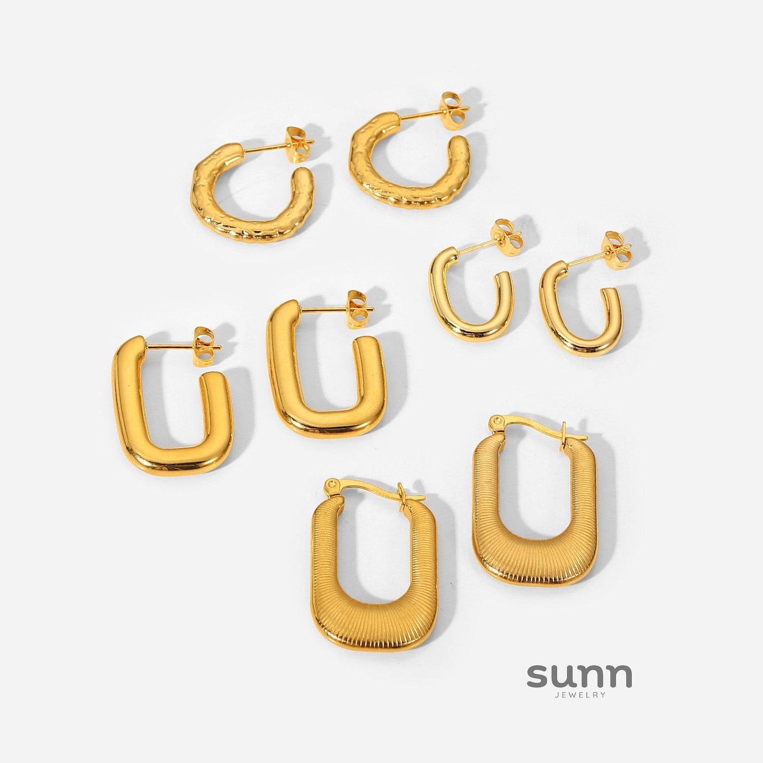 Arwa Geometric Hoop Earrings [30YF67DD]