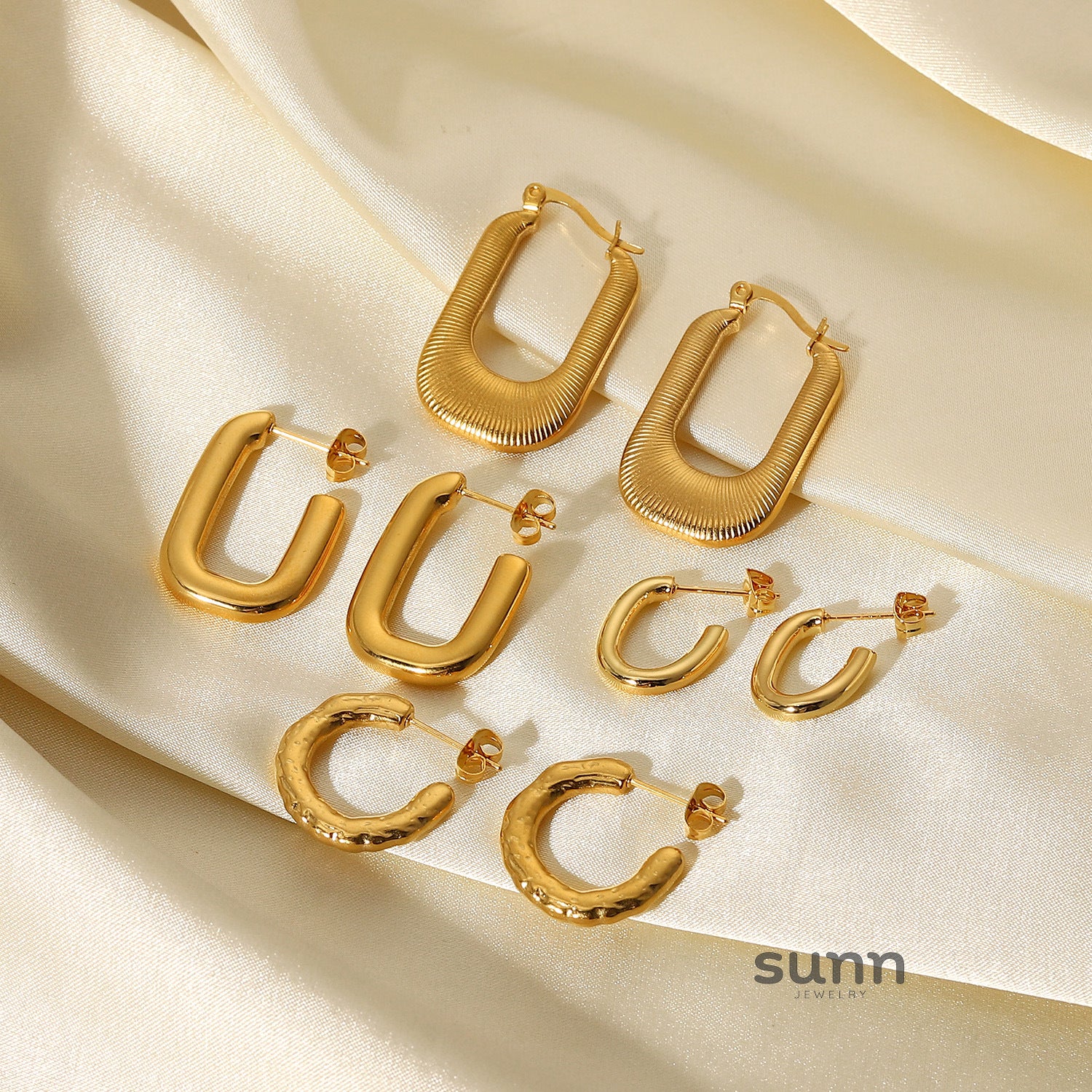 Arwa Geometric Hoop Earrings [84MXK63R]