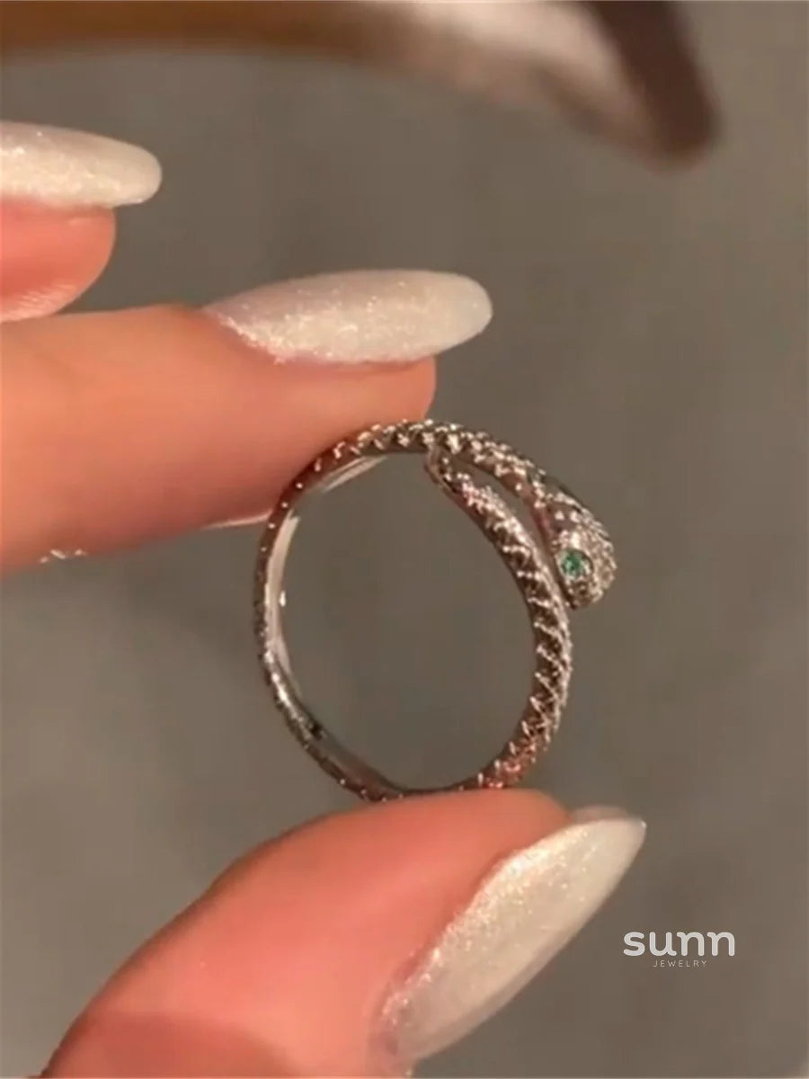 Aryanna Emerald Serpent Ring