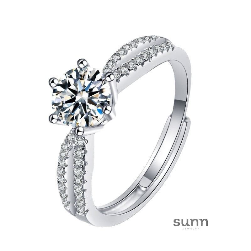 Aryella Eight Heart Zircon Ring [XJGUKHXQ]