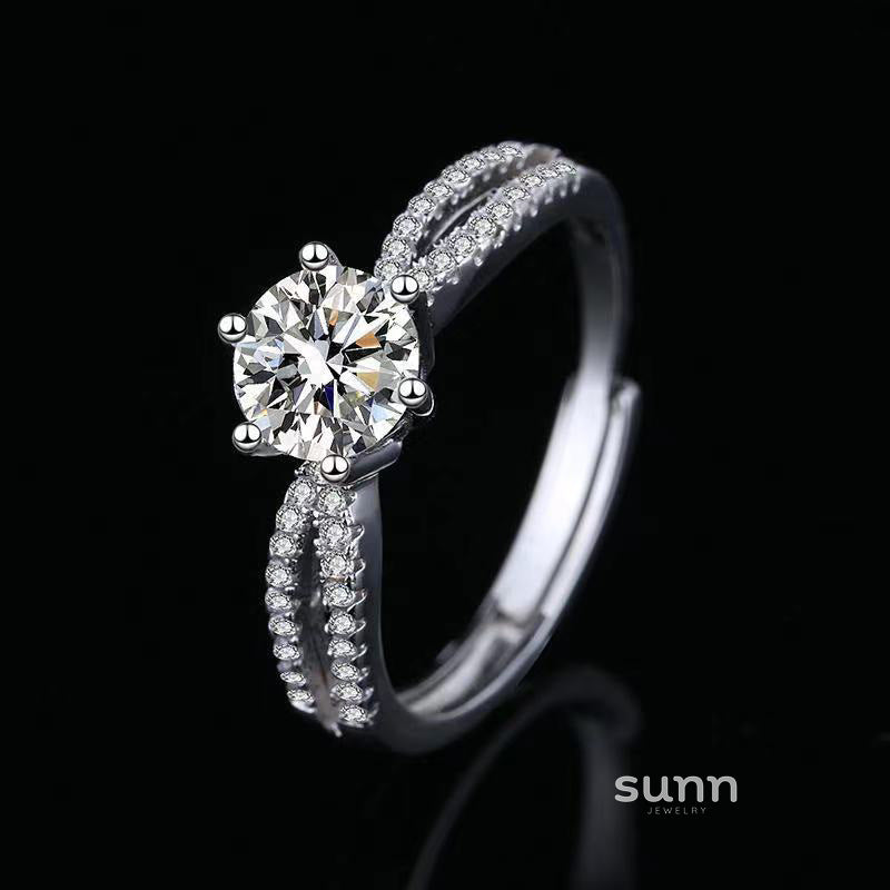 Aryella Eight Heart Zircon Ring [PHDJMTC7]