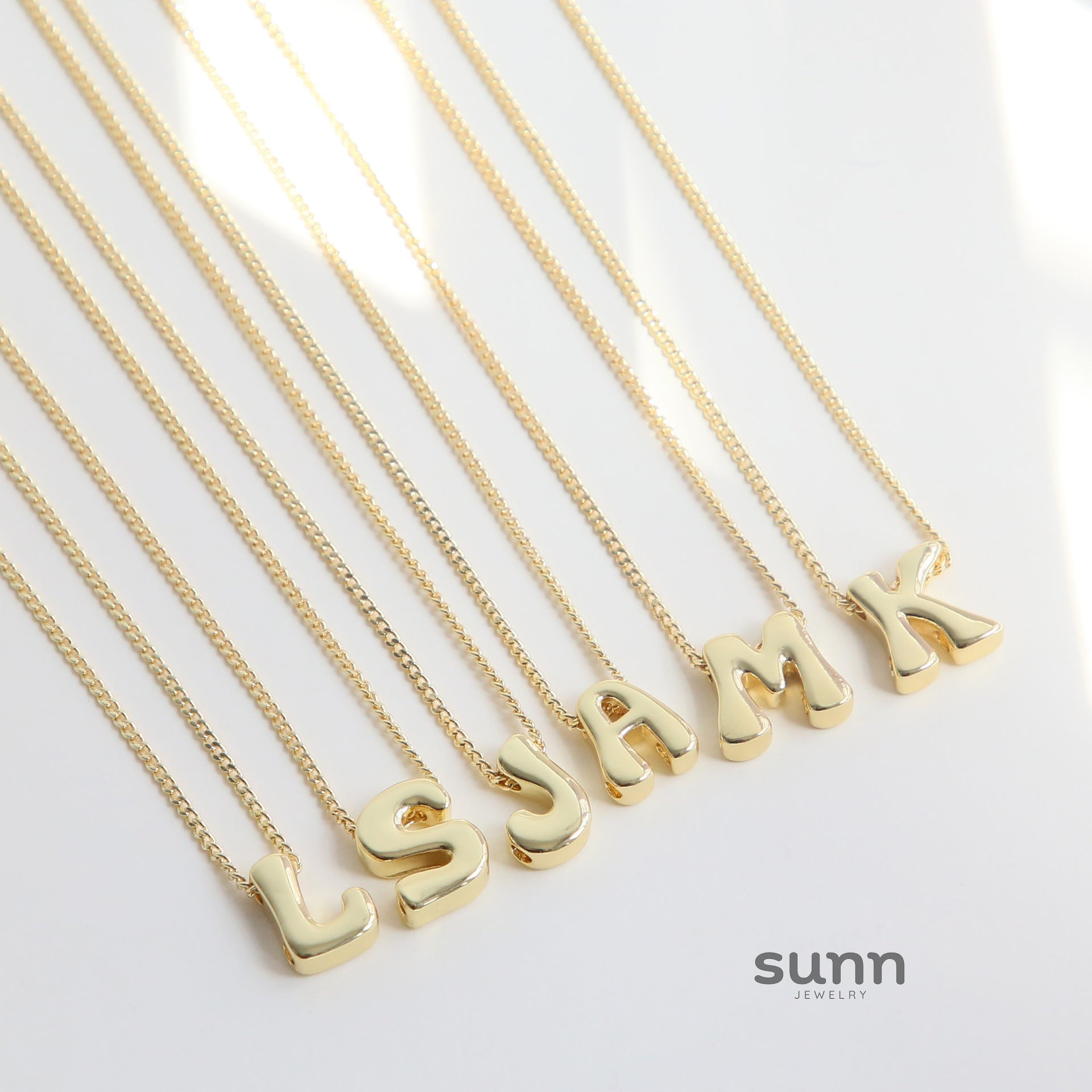 Aryella Letter Charm Necklace [DA5TUOL6]