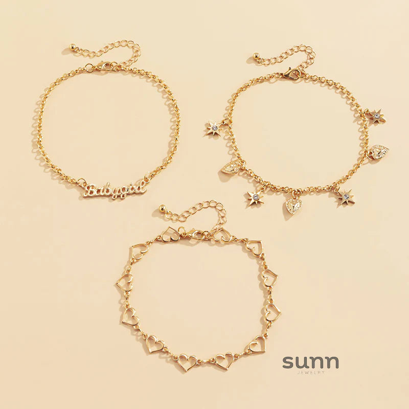 Aryn Delicate Layered Anklet Set