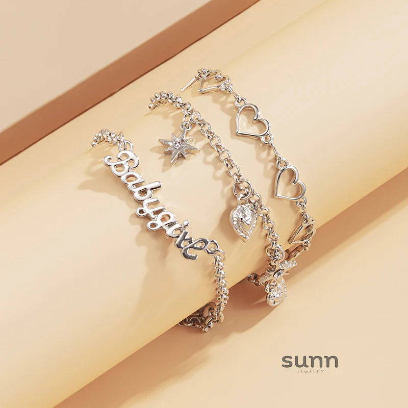 Aryn Delicate Layered Anklet Set