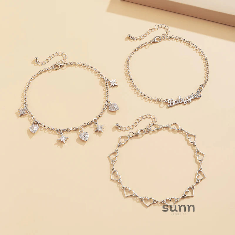 Aryn Delicate Layered Anklet Set
