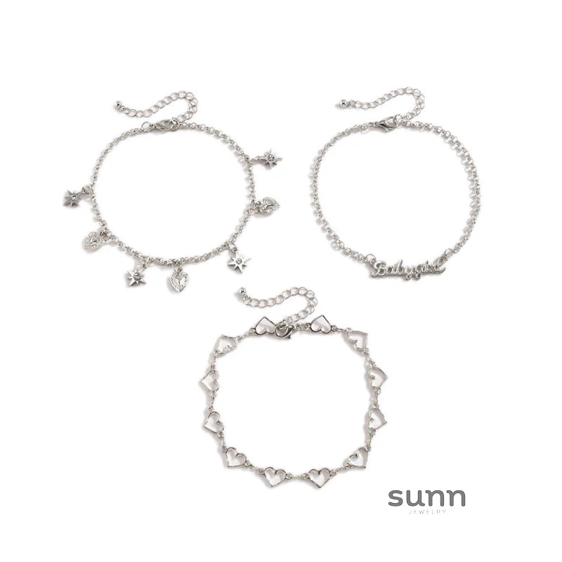 Aryn Delicate Layered Anklet Set