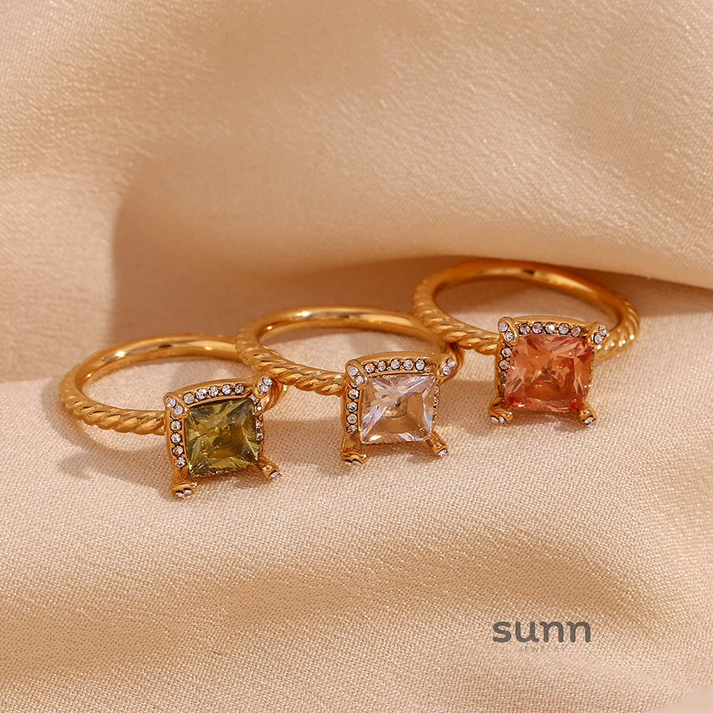 Asa Gold Retro Rings [YWYLNZUB]